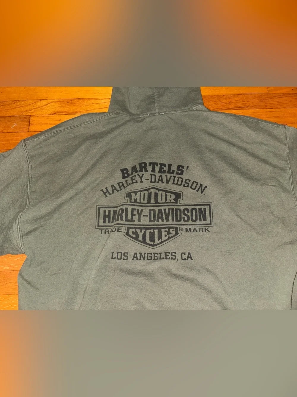 Harley-Davidson Green Pullover Hoodie Logo Graphic Print Pockets Mens 3XL